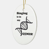 Zingend in mijn genen keramisch ornament (Links)