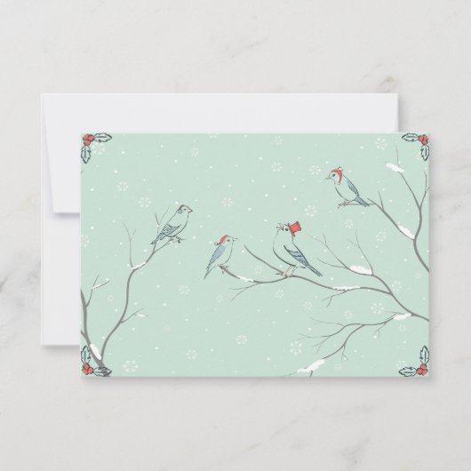 Zingend kerstlied kaart (Voorkant)