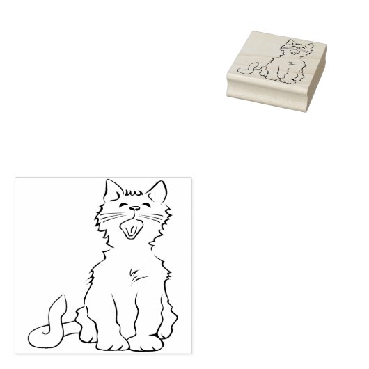 zingend kunststempel voor katten rubberstempel (Gestempeld)