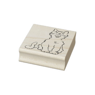 zingend kunststempel voor katten rubberstempel