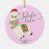 Zingend Lalala llama, Keramisch Ornament (Voorkant)