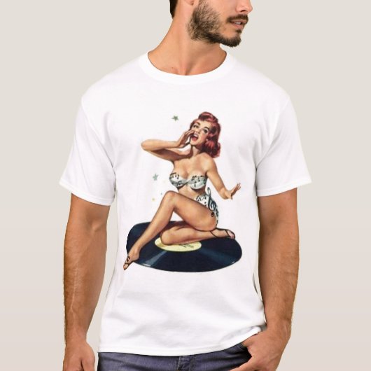 zingend meisje t-shirt (Voorkant)