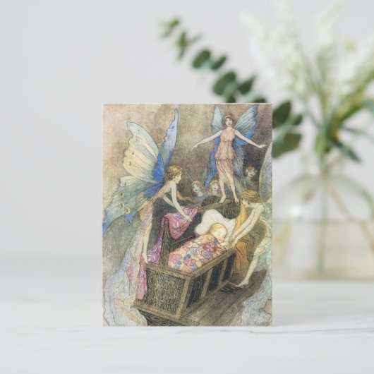 Zingend rond je bedrukte afdrukken briefkaart (Staand voorkant)