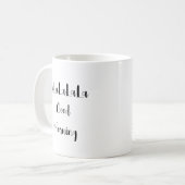 Zingend varken – LaLaLaLaGoedemorgen Koffiemok (Voorkant links)