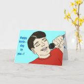 Zingend verjaardagslied kaart (Gele Bloem)