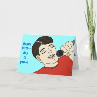 Zingend verjaardagslied kaart