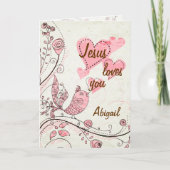 Zingend Vogel Gepersonaliseerd Wenskaart Kaart (Voorkant)