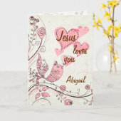 Zingend Vogel Gepersonaliseerd Wenskaart Kaart (Gele Bloem)