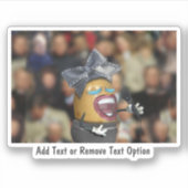 Zingende aardappel en Big Bow Pet Sticker (Voorkant)