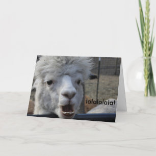 Zingende alpacaKerstkaart Feestdagen Kaart