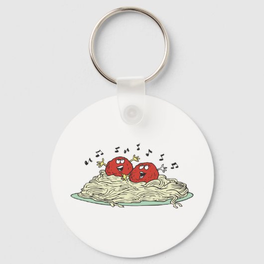 zingende balletjes op spaghetti sleutelhanger (Voorkant)
