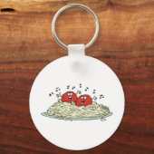 zingende balletjes op spaghetti sleutelhanger (Voorkant)