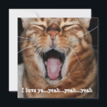 Zingende Bengale Kat Birthday Valentijn Moederdag Feestdagenkaart<br><div class="desc">Fun en funky Bengale kat "I Luvs ya" — een grietenskaart die ideaal is voor de geboorte, de Valentijnsdag, de Moederdag De foto is van onze gekke Bengale kat, Hetep Coriander ook bekend als "Fatty", hij is het jub van het huishouden, je kunt een deel van zijn persoonlijkheid op deze...</div>