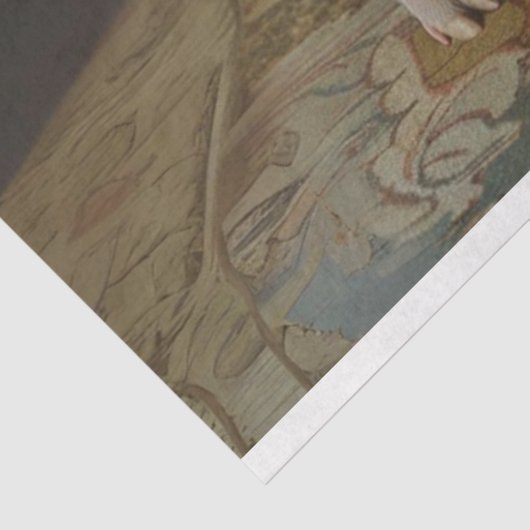 Zingende Biggen in Kant Jurken Decoupage, Tissuepapier (Detail)