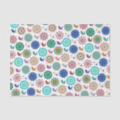 Zingende Bird en Mandala Folk Art Tissuepapier (Voorkant)