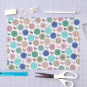 Zingende Bird en Mandala Folk Art Tissuepapier (Craft)