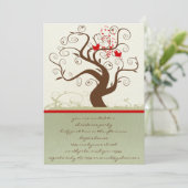 Zingende Bird Wood Grain Tree Kerstdiner Kaart (Staand voorkant)