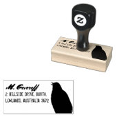 Zingende Blackbird Return Address Stamp Rubberstempel (Gestempeld)