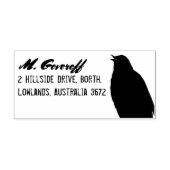 Zingende Blackbird Return Address Stamp Rubberstempel (Afrduk)