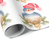 Zingende blauwe vogel cadeaupapier (Rol Hoek)