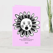 Zingende Bloem - Gelukkig Verjaardagslied - Roze Kaart (Achterkant)