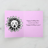 Zingende Bloem - Gelukkig Verjaardagslied - Roze Kaart (Binnen)