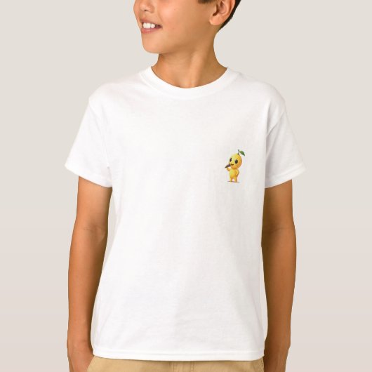 Zingende Citroenen Mascotte Kinderen T-shirt (Voorkant)