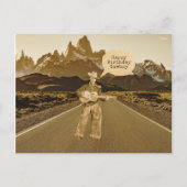 zingende cowboy Birthday Briefkaart (Voorkant)