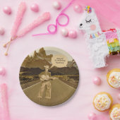  zingende cowboy Birthday Papieren Bordje (Feest)