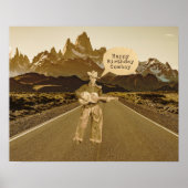 zingende cowboy Birthday Poster (Voorkant)