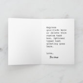 Zingende Dog Dank u, Aangepaste Groet, Kute Card Bedankkaart (Binnen)