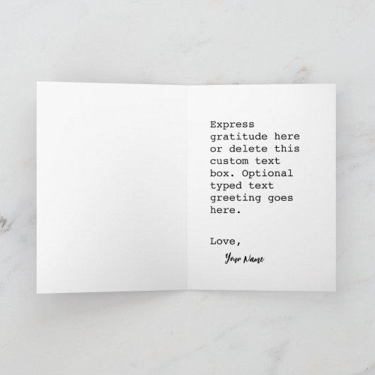 Zingende Dog Dank u, Aangepaste Groet, Kute Card Bedankkaart (Binnen)