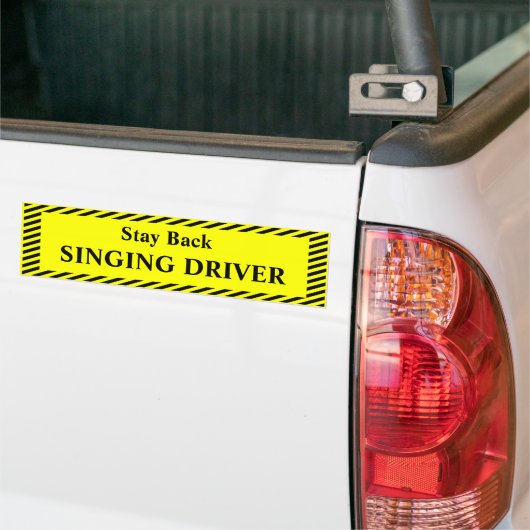 Zingende driver Bumpersticker (Op Truck)