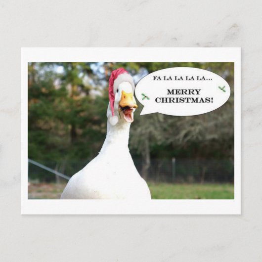 Zingende Duck Holiday Card Feestdagenkaart (Voorkant)