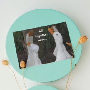 Zingende Ducks Photo Funny Birthday Kaart