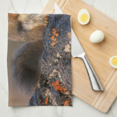 Zingende eekhoorn theedoek (Quarter Fold)