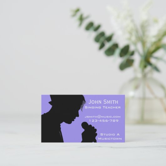 Zingende en vocale muziekkracht Vrije leraar Visitekaartje (Staand voorkant)