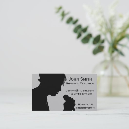 Zingende en vocale muziekkracht Vrije leraar Visitekaartje (Staand voorkant)