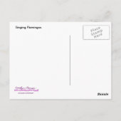 Zingende Flamingos Briefkaart (Achterkant)