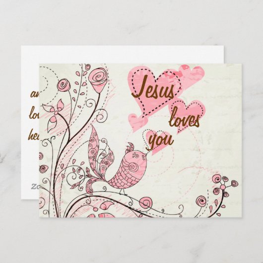 Zingende Gepersonaliseerd Briefkaart (Voorkant / Achterkant)