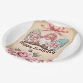 Zingende Gnoom verjaardag Papieren Bordje (Gekanteld)