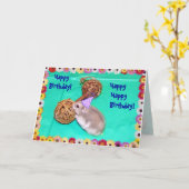 Zingende Hamster-Gram Birthday Wishes Kaart (Gele Bloem)