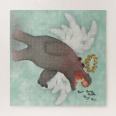 Zingende Hippopotamus kerstengel Legpuzzel (Horizontaal)