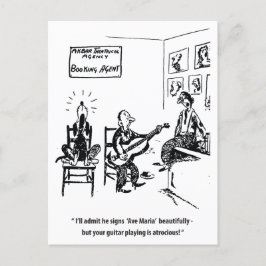 Zingende hond, humoristische vintage briefkaart