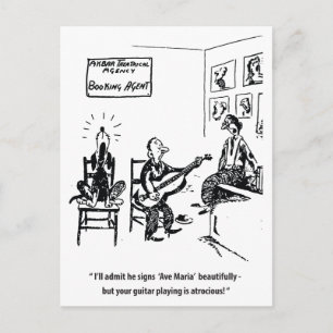 Zingende hond, humoristische vintage briefkaart
