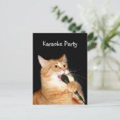 Zingende kat briefkaart (Staand voorkant)