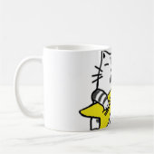 Zingende kat - geel koffiemok (Links)
