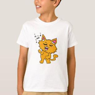 Zingende Kat Kindershirt T-shirt