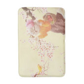 Zingende Kat met Bloemmand Badmat (Voorkant Verticaal)