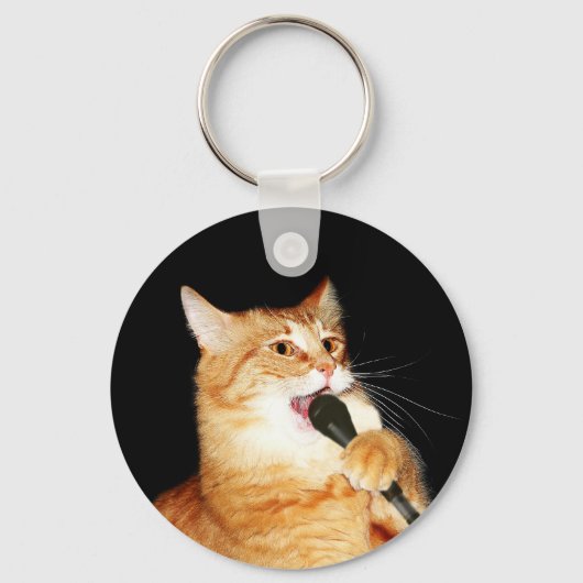 Zingende kat sleutelhanger (Voorkant)